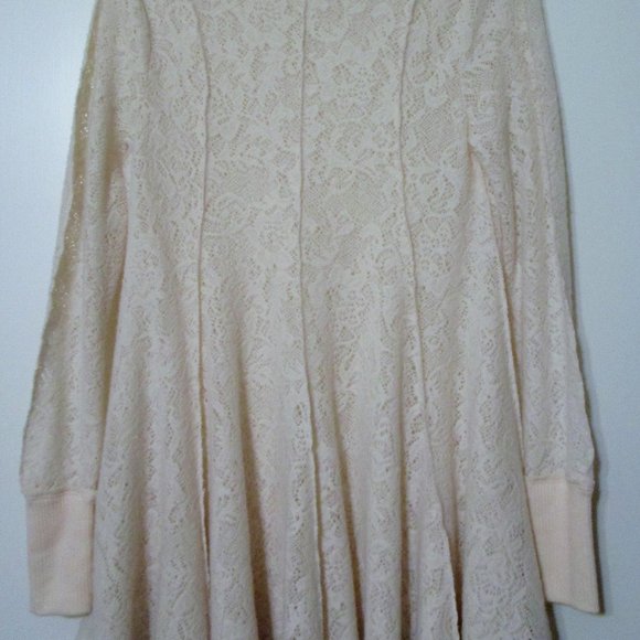 Nwot Free People Coffee in the Morning Ivory Lace Tunic Pullover Top Small $128 - Picture 6 of 6